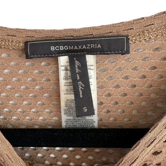 BCBGMAXAZRIA Mesh Cutout Mercy Top, Size S - Picture 5 of 8